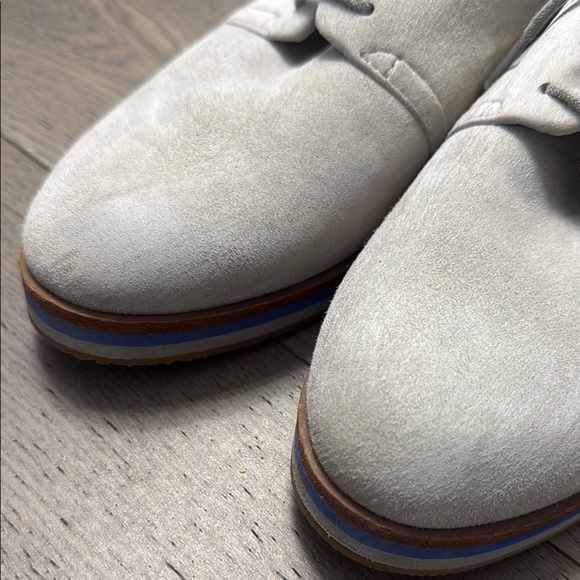 Suede Lace-Up Shoes - Light Gray - Picture 3 of 4